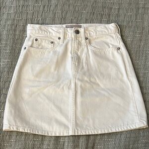 Everlane White Denim Mini Skirt